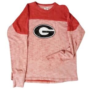 Pressbox Georgia Bulldogs Thermal Long Sleeve Tee Thumbholes Collegiate SZ S